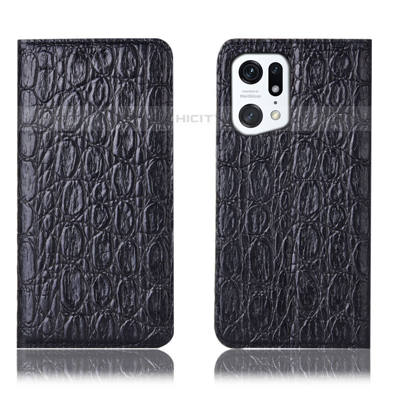 Custodia Portafoglio In Pelle Cover con Supporto H16P per Oppo Find X5 Pro 5G