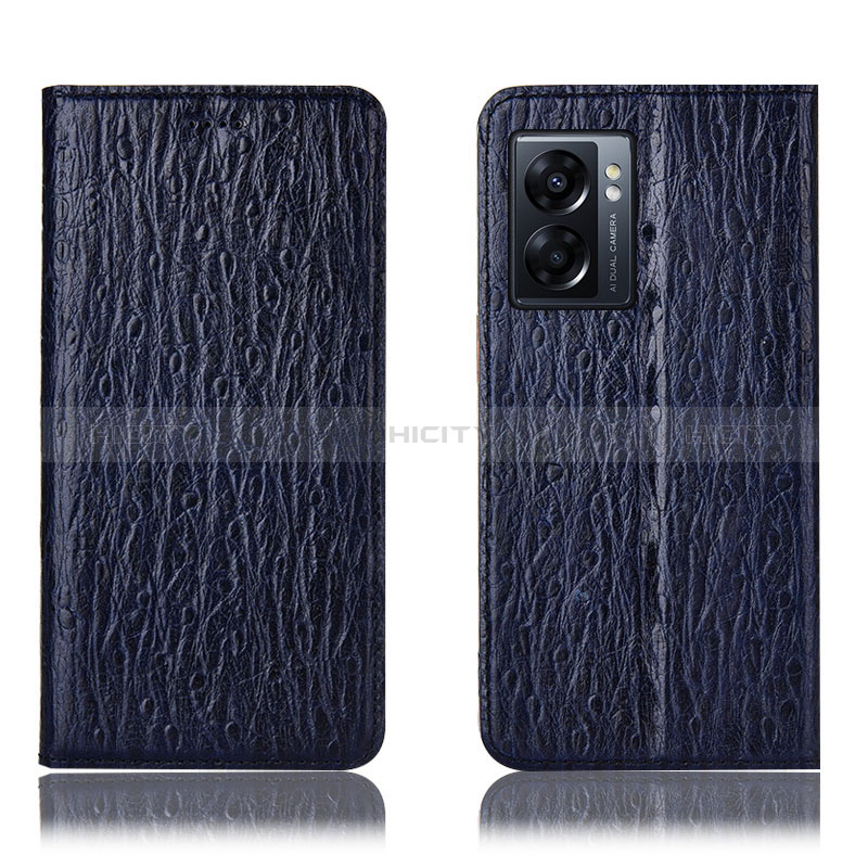 Custodia Portafoglio In Pelle Cover con Supporto H18P per Realme V23 5G Blu