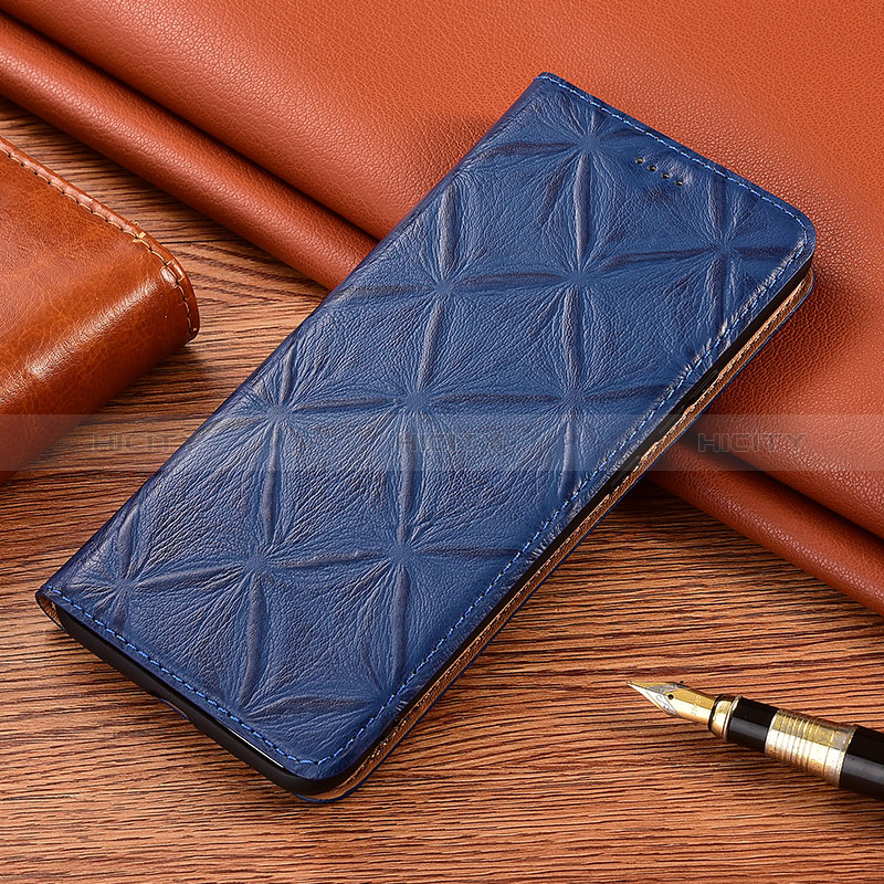 Custodia Portafoglio In Pelle Cover con Supporto H18P per Samsung Galaxy A04s Blu