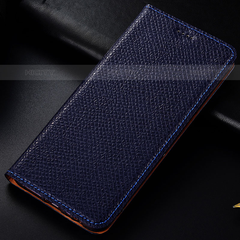 Custodia Portafoglio In Pelle Cover con Supporto H18P per Samsung Galaxy M33 5G Blu