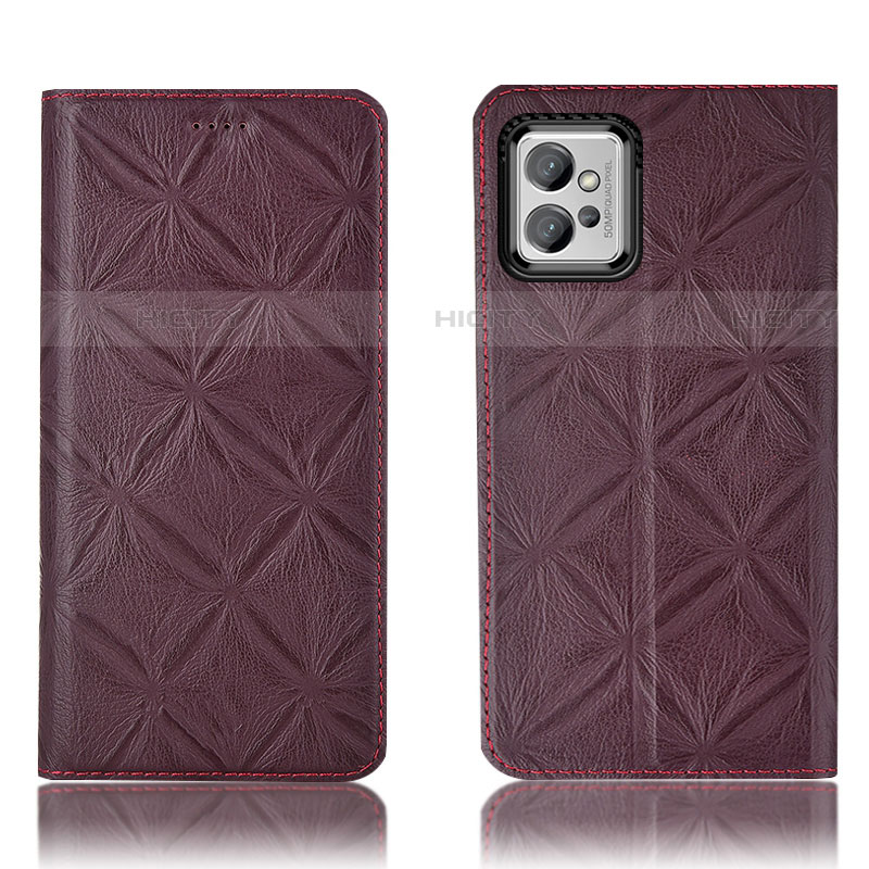 Custodia Portafoglio In Pelle Cover con Supporto H19P per Motorola Moto G32 Rosso Rosa