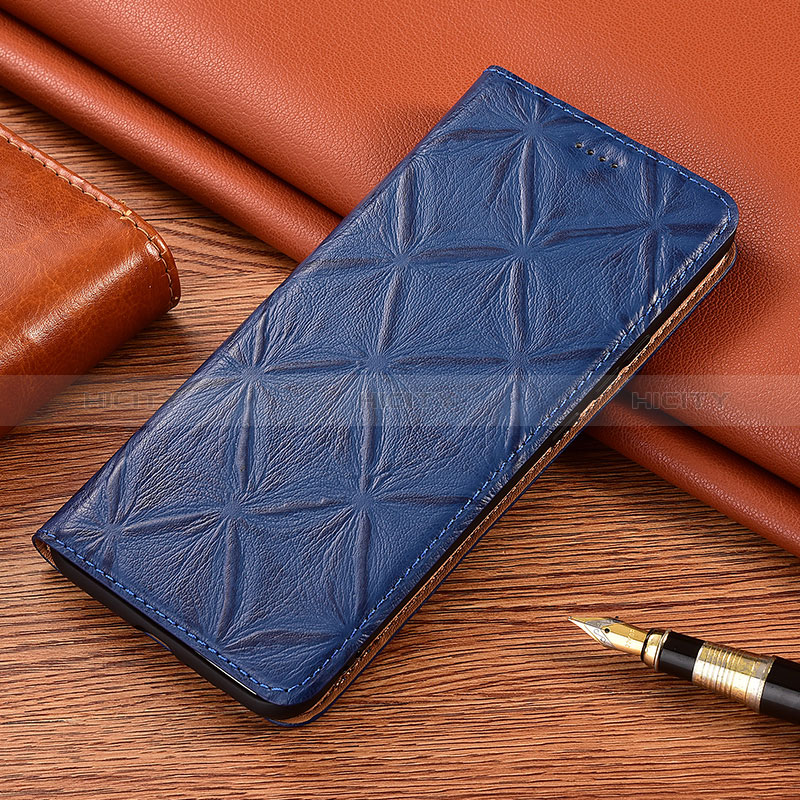 Custodia Portafoglio In Pelle Cover con Supporto H19P per Oppo A96 4G Blu