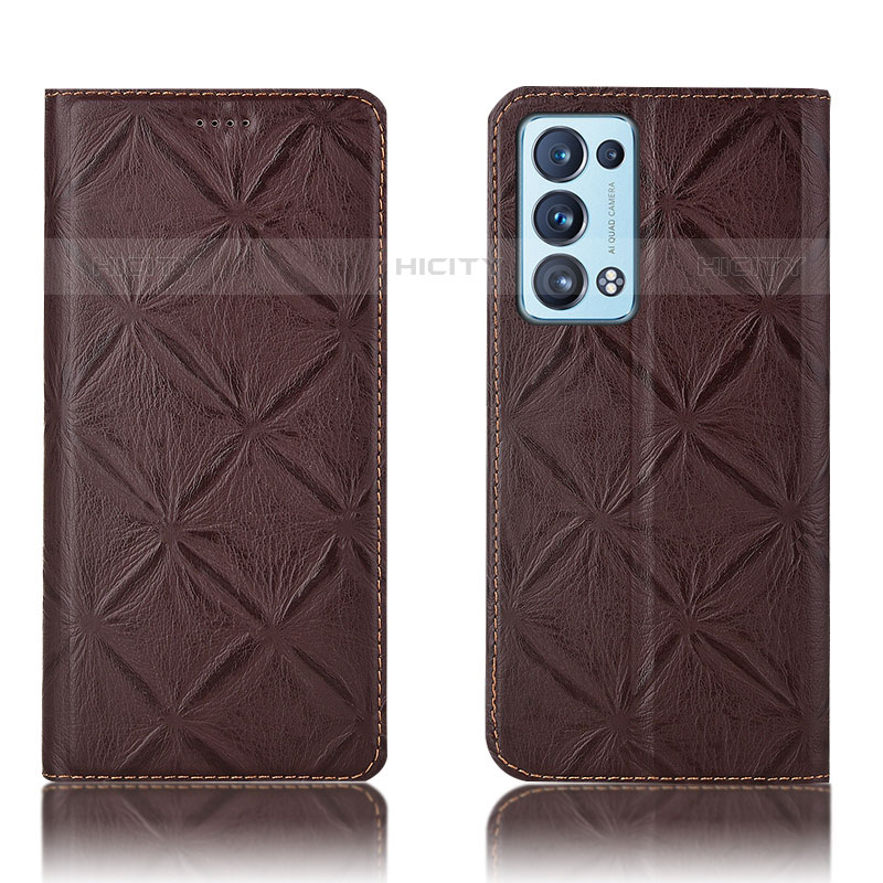 Custodia Portafoglio In Pelle Cover con Supporto H19P per Oppo Reno6 Pro 5G