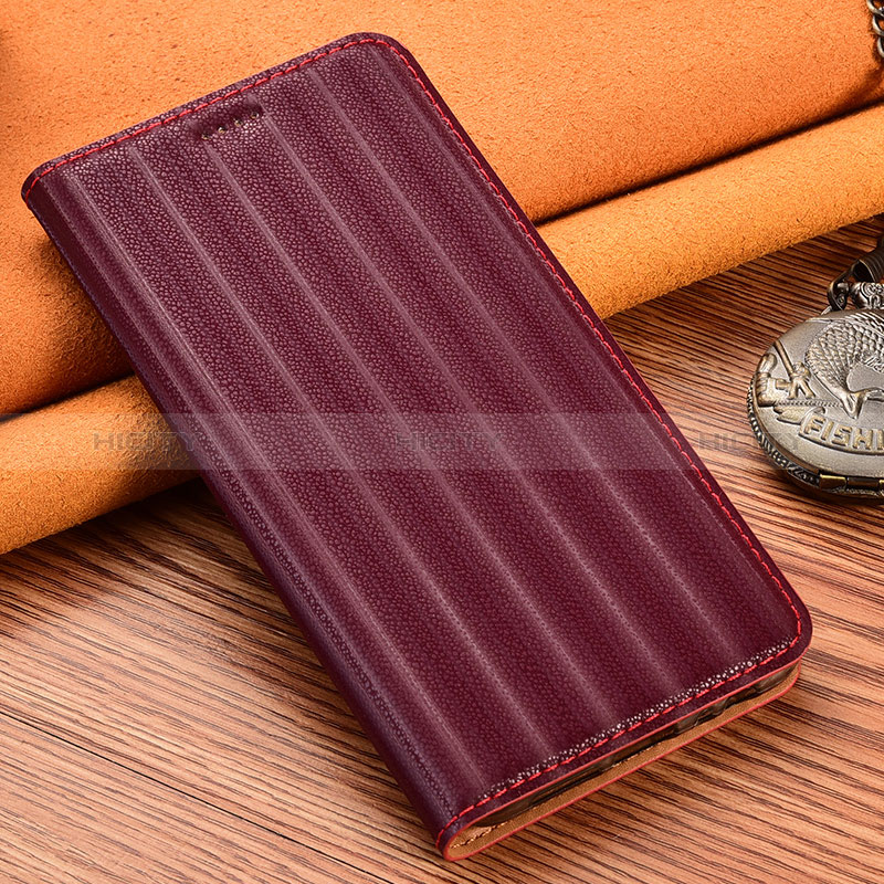 Custodia Portafoglio In Pelle Cover con Supporto H19P per Samsung Galaxy M01 Core Rosso Rosa