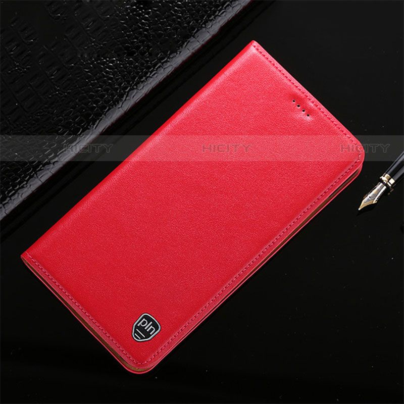 Custodia Portafoglio In Pelle Cover con Supporto H21P per Motorola Moto G42 Rosso