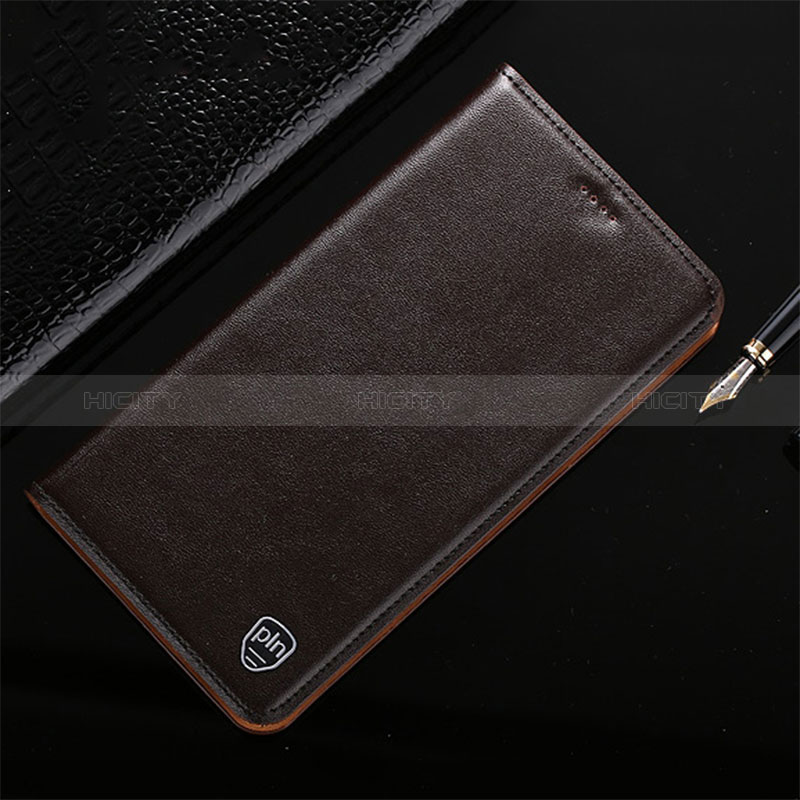 Custodia Portafoglio In Pelle Cover con Supporto H21P per OnePlus Ace 2V 5G Marrone