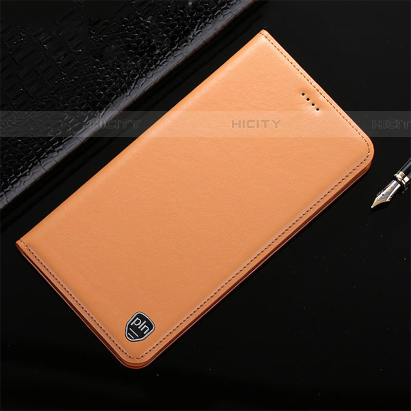 Custodia Portafoglio In Pelle Cover con Supporto H21P per Samsung Galaxy F23 5G Arancione