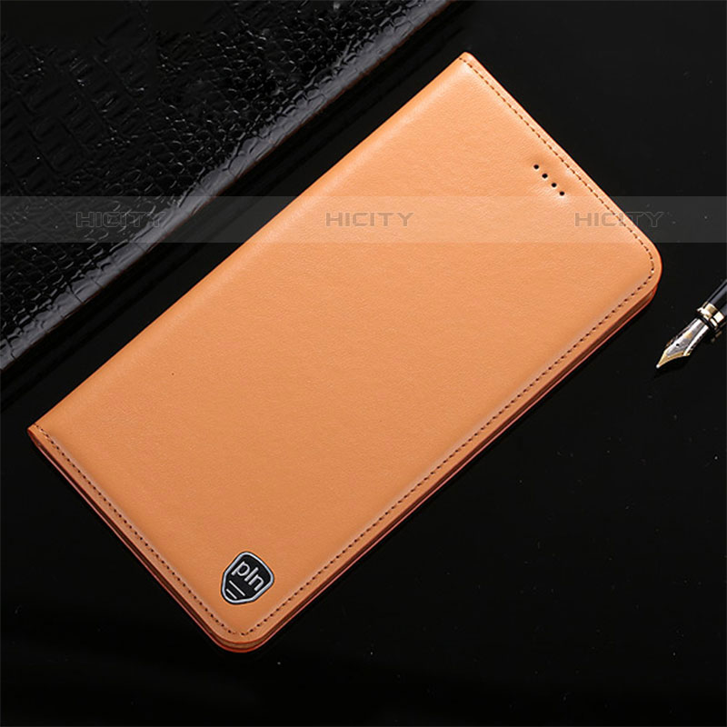 Custodia Portafoglio In Pelle Cover con Supporto H21P per Samsung Galaxy M01 Arancione