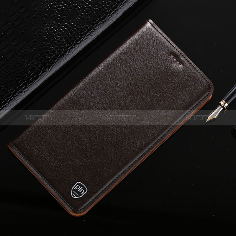 Custodia Portafoglio In Pelle Cover con Supporto H21P per Xiaomi Mi 10T Pro 5G Marrone