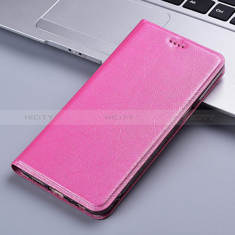 Custodia Portafoglio In Pelle Cover con Supporto H22P per Xiaomi Mi Note 10 Lite Rosa