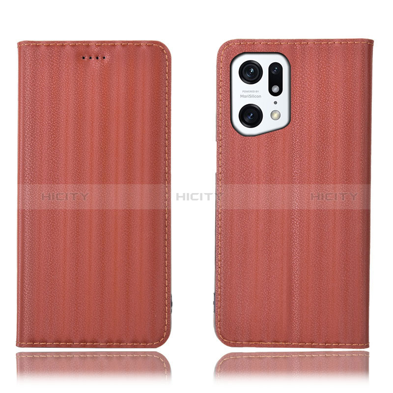 Custodia Portafoglio In Pelle Cover con Supporto H23P per Oppo Find X5 5G