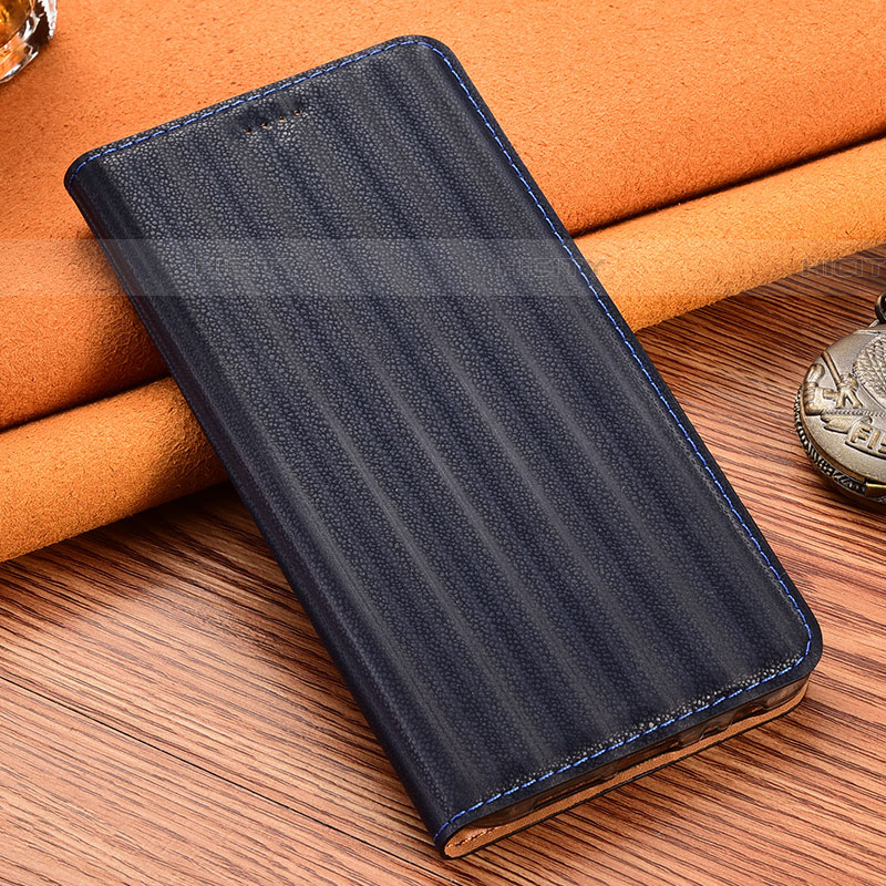 Custodia Portafoglio In Pelle Cover con Supporto H23P per Samsung Galaxy A03s Blu
