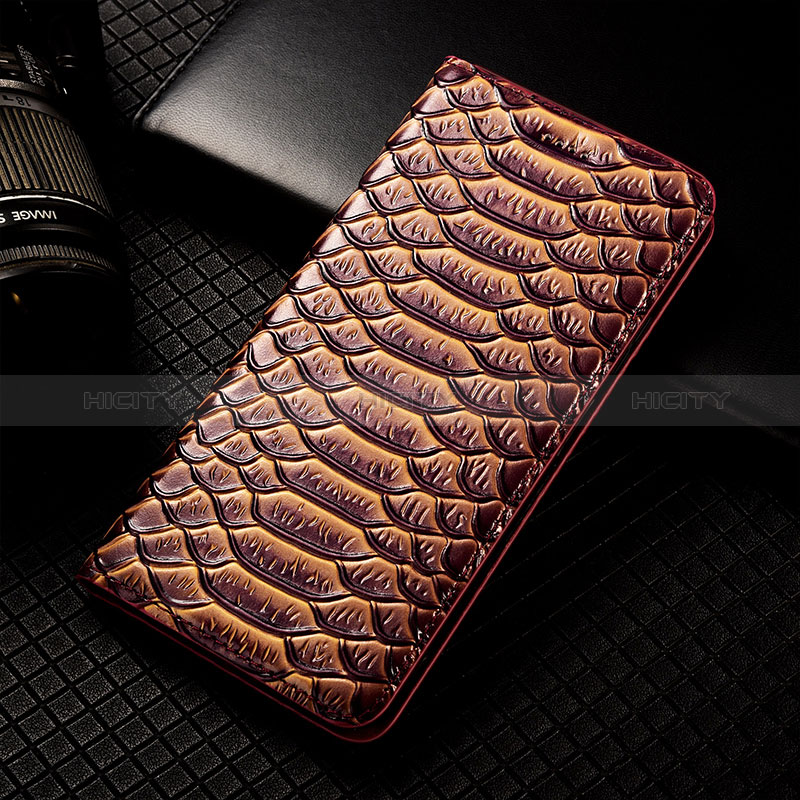 Custodia Portafoglio In Pelle Cover con Supporto H25P per Apple iPhone Xs Max Marrone