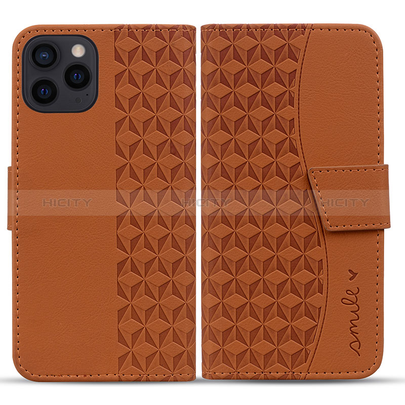 Custodia Portafoglio In Pelle Cover con Supporto HF1 per Apple iPhone 14 Pro Max Marrone