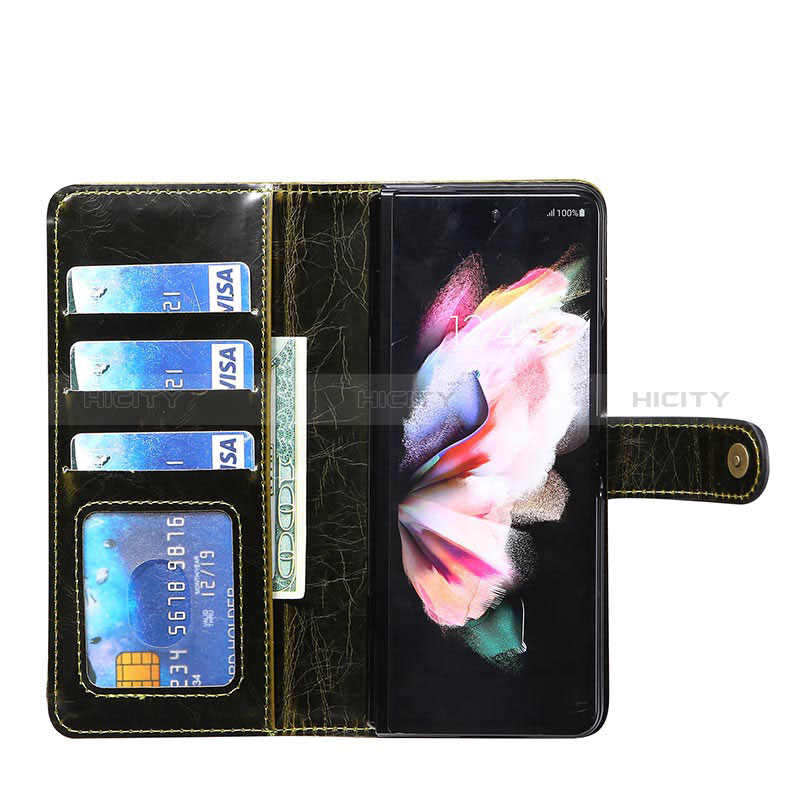 Custodia Portafoglio In Pelle Cover con Supporto JD1 per Samsung Galaxy Z Fold3 5G