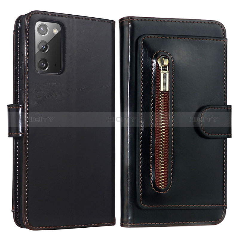 Custodia Portafoglio In Pelle Cover con Supporto JDK per Samsung Galaxy Note 20 5G Marrone