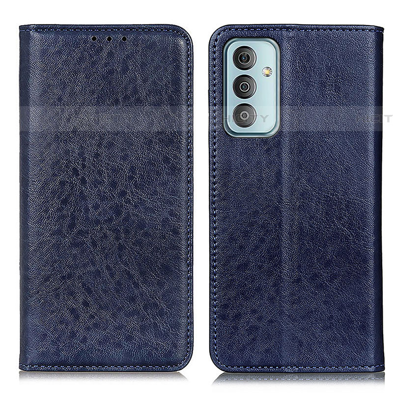 Custodia Portafoglio In Pelle Cover con Supporto K01Z per Samsung Galaxy M13 4G Blu