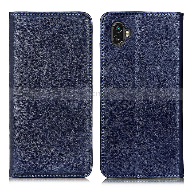 Custodia Portafoglio In Pelle Cover con Supporto K01Z per Samsung Galaxy XCover 6 Pro 5G Blu