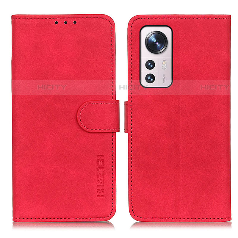 Custodia Portafoglio In Pelle Cover con Supporto K01Z per Xiaomi Mi 12 Lite 5G Rosso