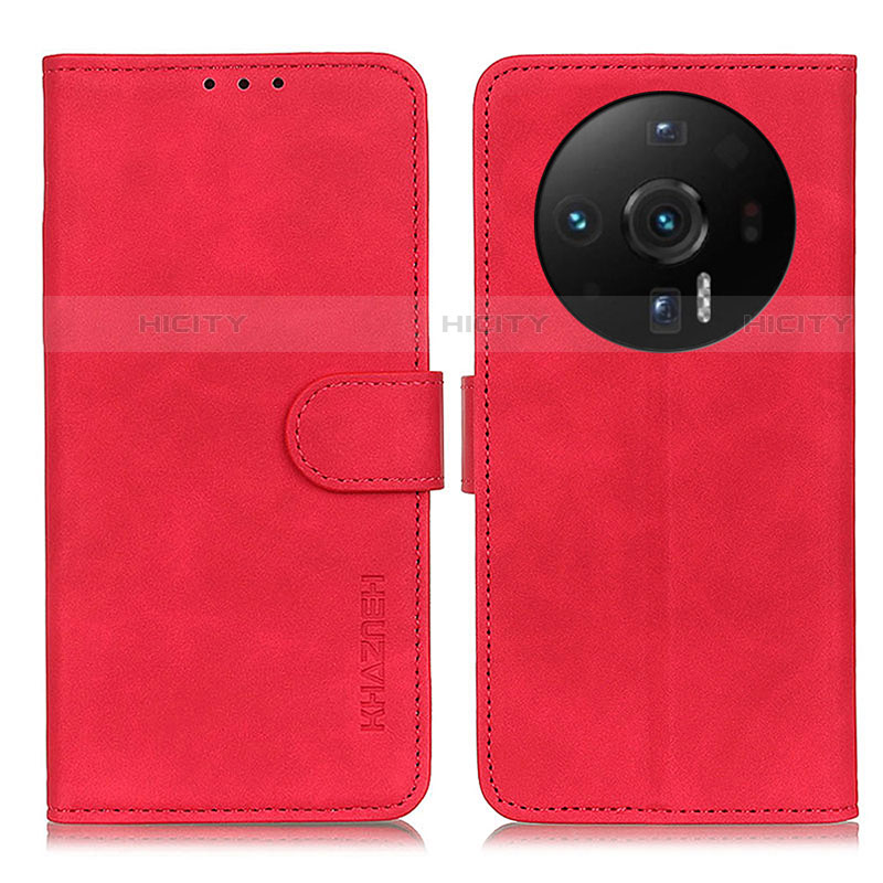 Custodia Portafoglio In Pelle Cover con Supporto K01Z per Xiaomi Mi 12S Ultra 5G Rosso