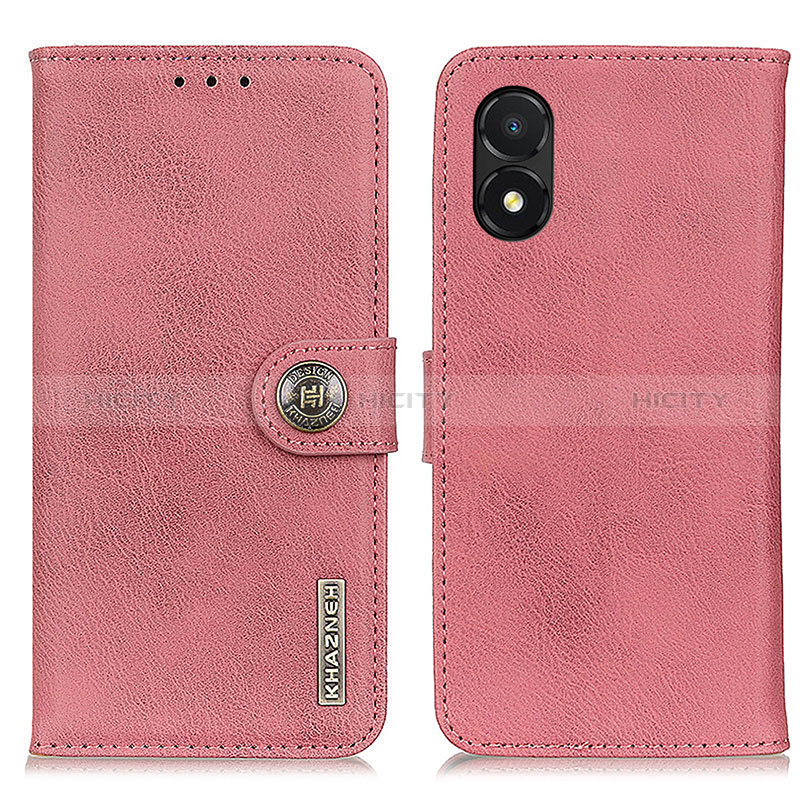 Custodia Portafoglio In Pelle Cover con Supporto K02Z per Huawei Honor X5 Rosa