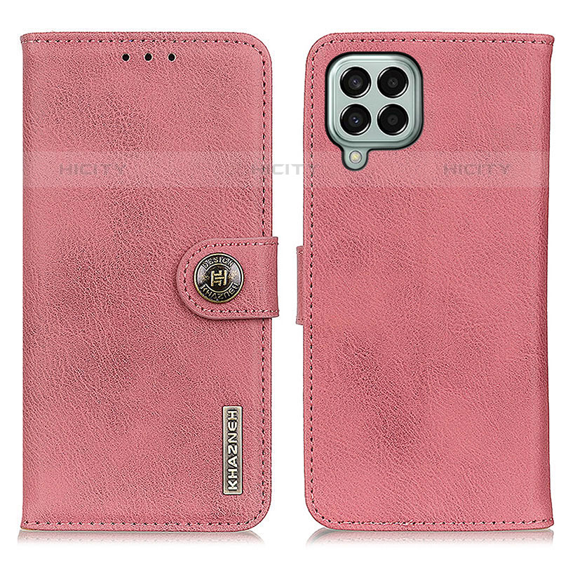 Custodia Portafoglio In Pelle Cover con Supporto K02Z per Samsung Galaxy M33 5G Rosa
