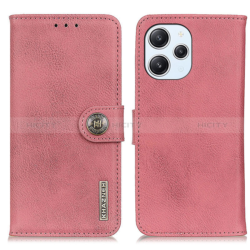 Custodia Portafoglio In Pelle Cover con Supporto K02Z per Xiaomi Redmi 12 4G Rosa