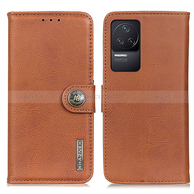Custodia Portafoglio In Pelle Cover con Supporto K02Z per Xiaomi Redmi K50 5G Marrone