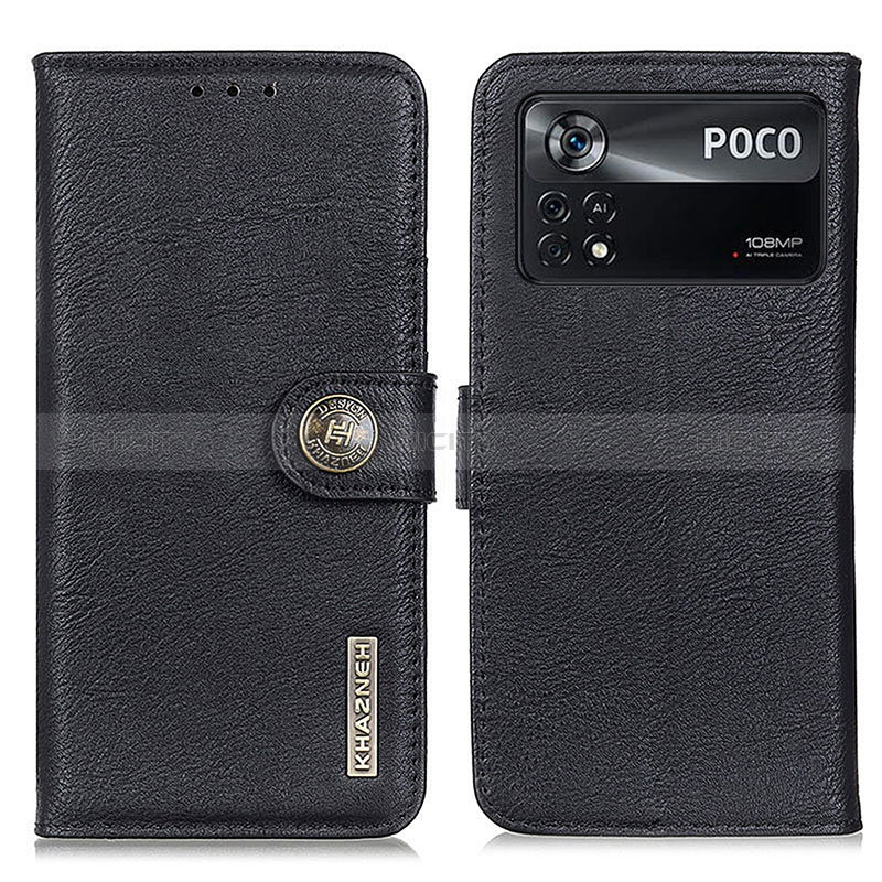 Custodia Portafoglio In Pelle Cover con Supporto K02Z per Xiaomi Redmi Note 11E Pro 5G Nero
