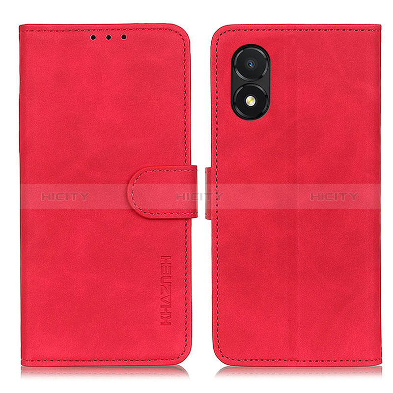 Custodia Portafoglio In Pelle Cover con Supporto K03Z per Huawei Honor X5 Rosso