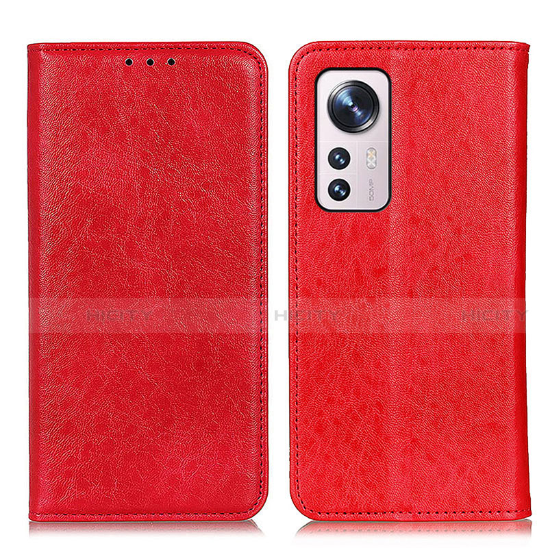 Custodia Portafoglio In Pelle Cover con Supporto K03Z per Xiaomi Mi 12 5G Rosso