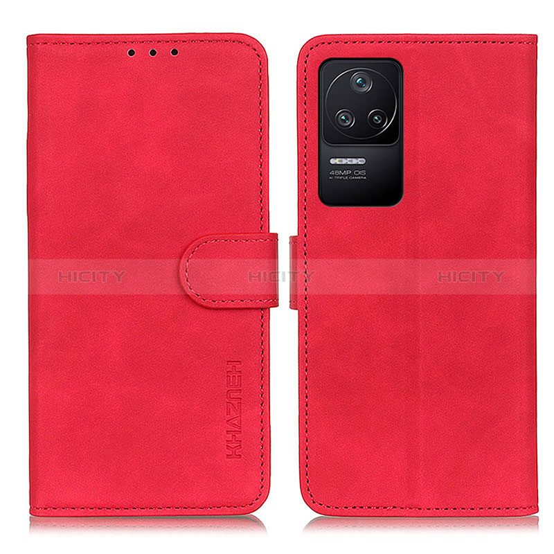 Custodia Portafoglio In Pelle Cover con Supporto K03Z per Xiaomi Poco F4 5G Rosso