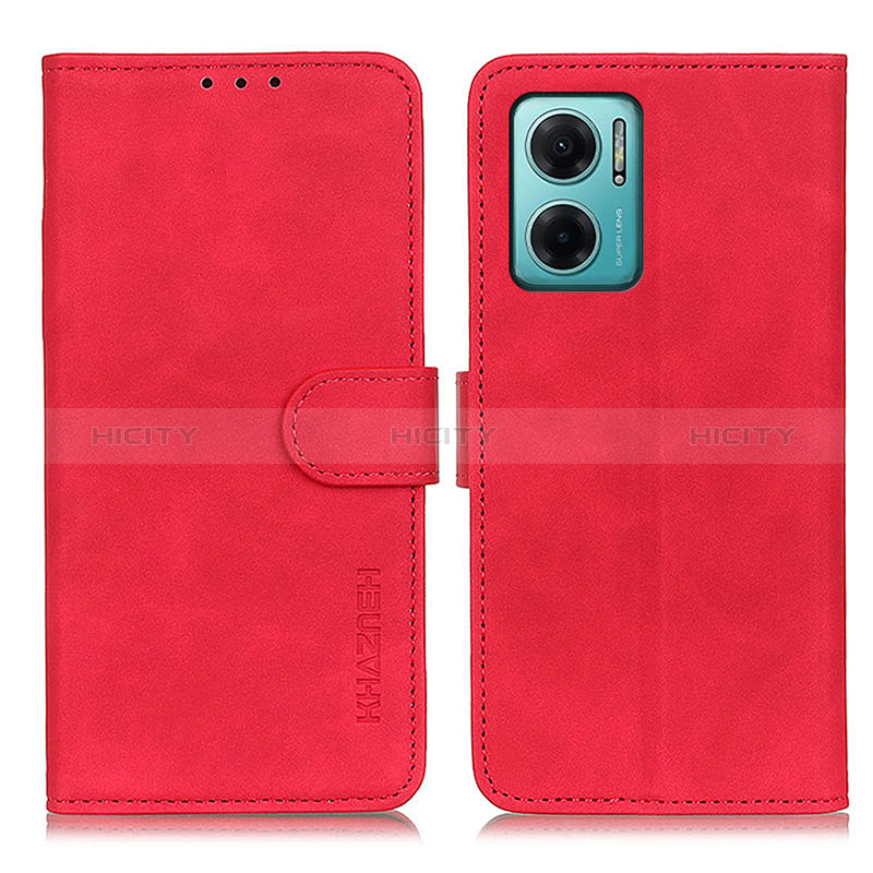 Custodia Portafoglio In Pelle Cover con Supporto K03Z per Xiaomi Redmi 10 Prime Plus 5G Rosso