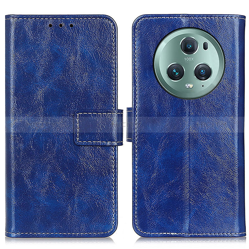 Custodia Portafoglio In Pelle Cover con Supporto K04Z per Huawei Honor Magic5 Pro 5G Blu
