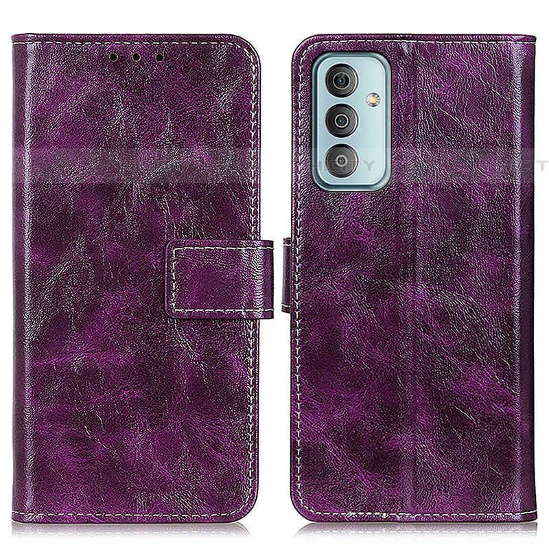 Custodia Portafoglio In Pelle Cover con Supporto K04Z per Samsung Galaxy M13 4G Viola