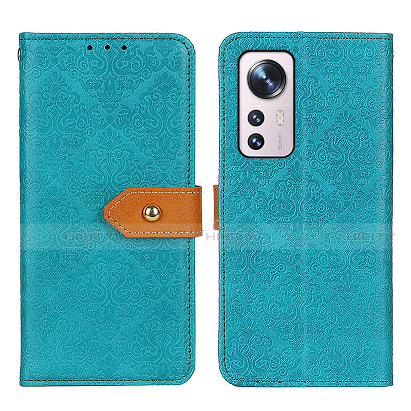 Custodia Portafoglio In Pelle Cover con Supporto K05Z per Xiaomi Mi 12 5G Verde