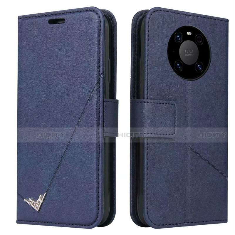 Custodia Portafoglio In Pelle Cover con Supporto K06 per Huawei Mate 40 Pro Blu