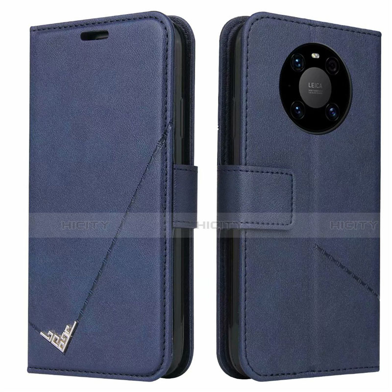 Custodia Portafoglio In Pelle Cover con Supporto K06 per Huawei Mate 40E Pro 4G Blu