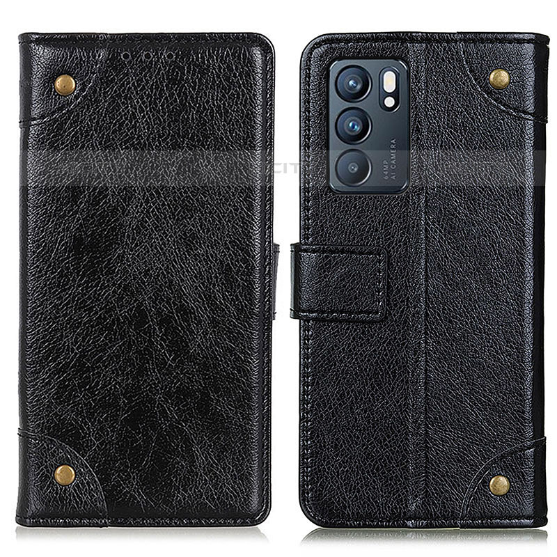 Custodia Portafoglio In Pelle Cover con Supporto K06Z per Oppo Reno6 5G