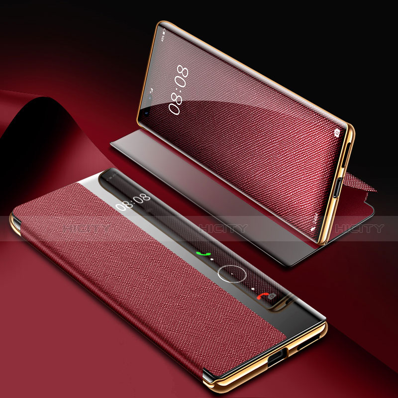 Custodia Portafoglio In Pelle Cover con Supporto K07 per Huawei Mate 40E Pro 4G Rosso Rosa