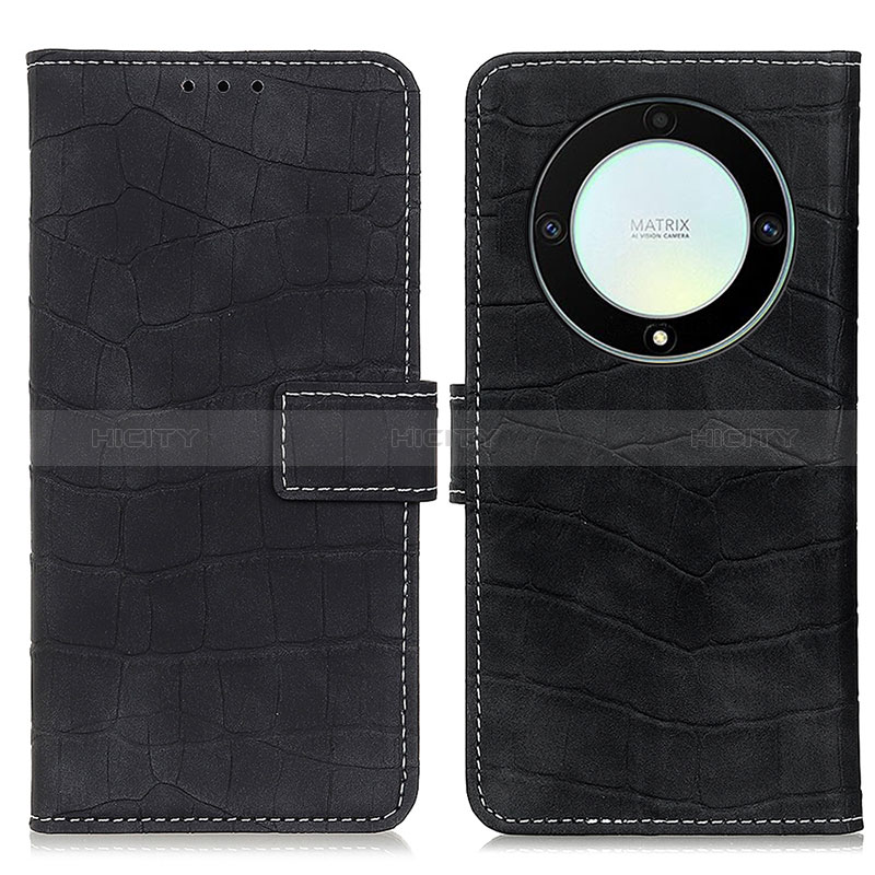 Custodia Portafoglio In Pelle Cover con Supporto K07Z per Huawei Honor Magic5 Lite 5G Nero