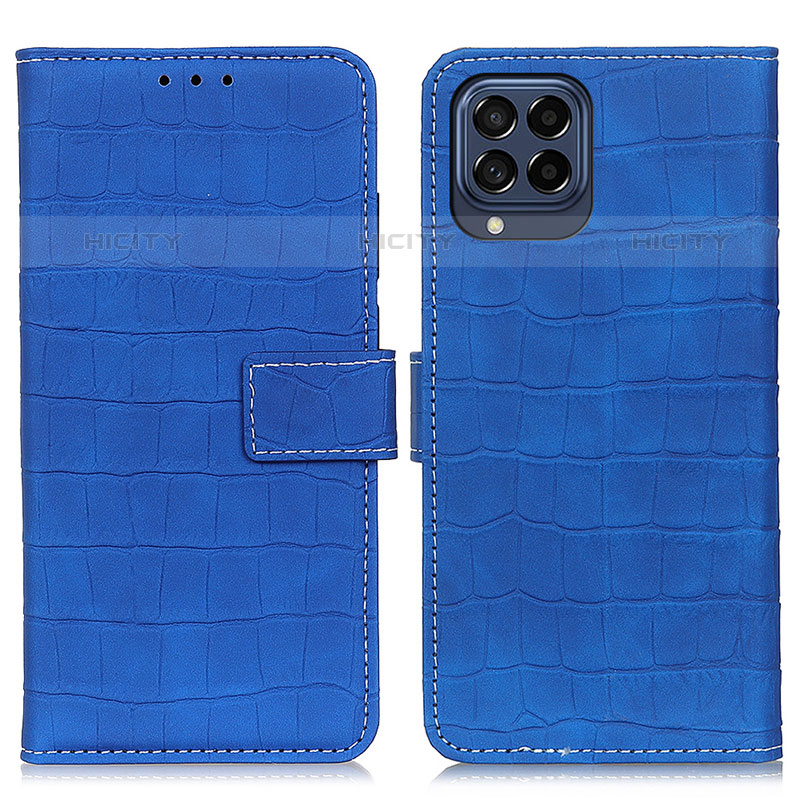 Custodia Portafoglio In Pelle Cover con Supporto K07Z per Samsung Galaxy M53 5G Blu