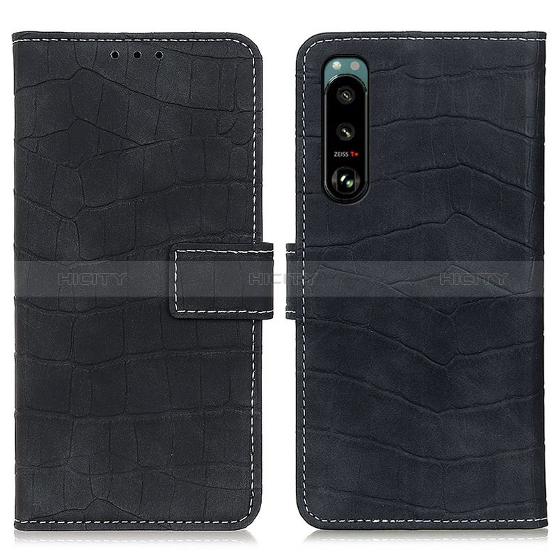 Custodia Portafoglio In Pelle Cover con Supporto K07Z per Sony Xperia 5 III