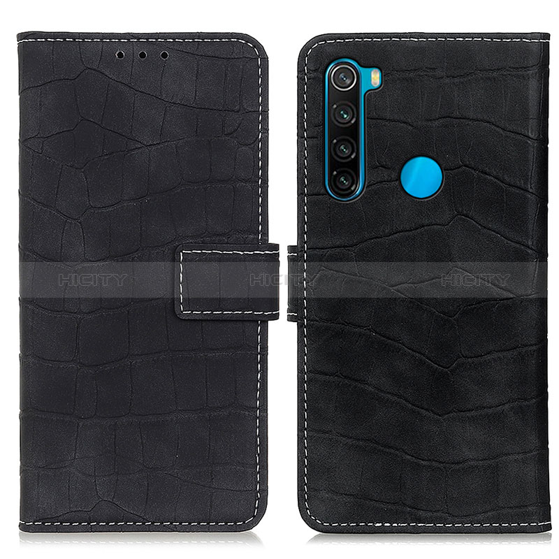 Custodia Portafoglio In Pelle Cover con Supporto K07Z per Xiaomi Redmi Note 8 (2021) Nero