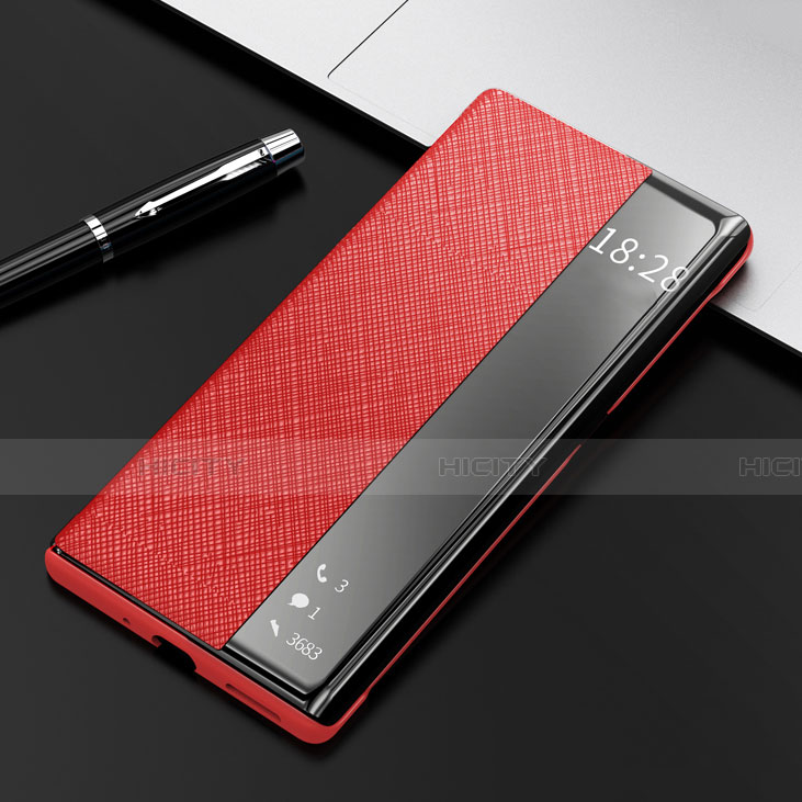 Custodia Portafoglio In Pelle Cover con Supporto K08 per Huawei Mate 40 Pro Rosso