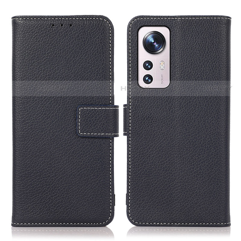 Custodia Portafoglio In Pelle Cover con Supporto K08Z per Xiaomi Mi 12 Lite 5G Blu Notte