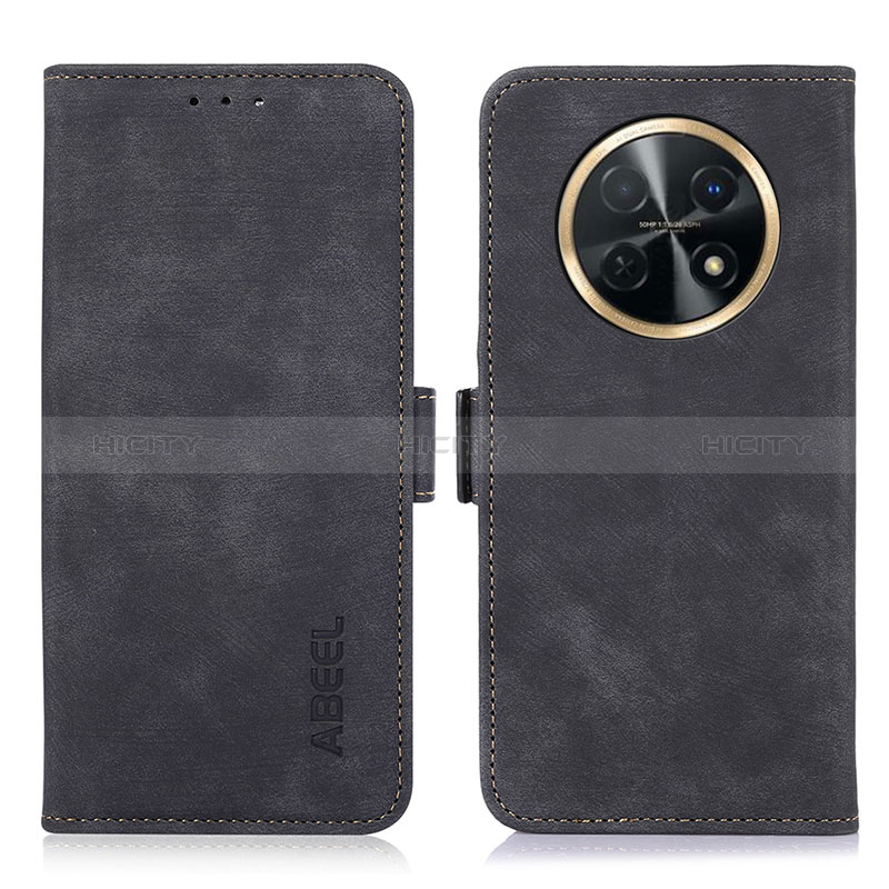 Custodia Portafoglio In Pelle Cover con Supporto K09Z per Huawei Nova Y91 Nero