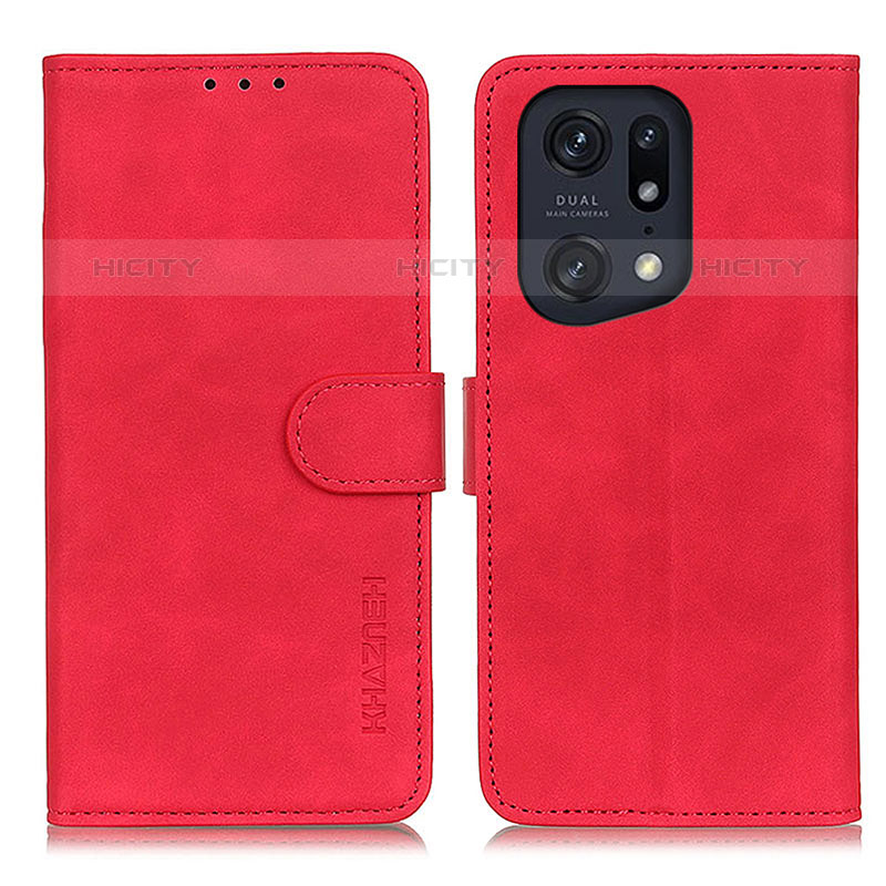 Custodia Portafoglio In Pelle Cover con Supporto K09Z per Oppo Find X5 Pro 5G