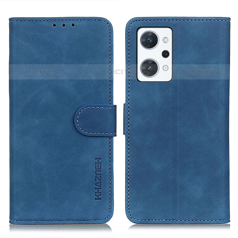 Custodia Portafoglio In Pelle Cover con Supporto K09Z per Oppo Reno7 A Blu