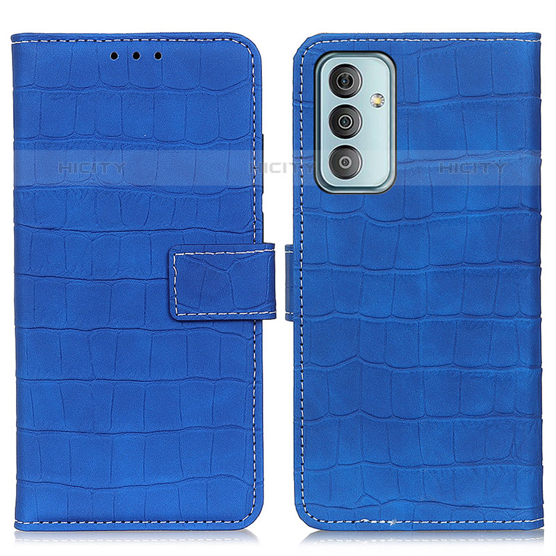 Custodia Portafoglio In Pelle Cover con Supporto KZ07 per Samsung Galaxy M23 5G Blu